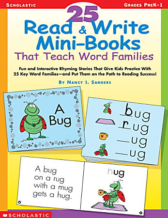 Scholastic 25 Read Write Mini Books Word Families - Office Depot